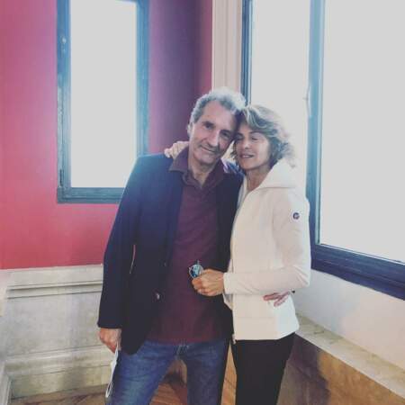 Jean-Jacques Bourdin et sa femme Anne Nivat, en mars 2019 à Monaco
