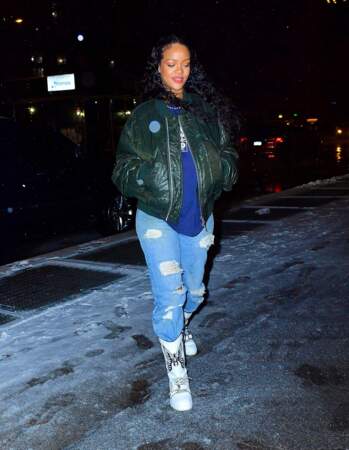 Rihanna à New York le 16 janvier 2022