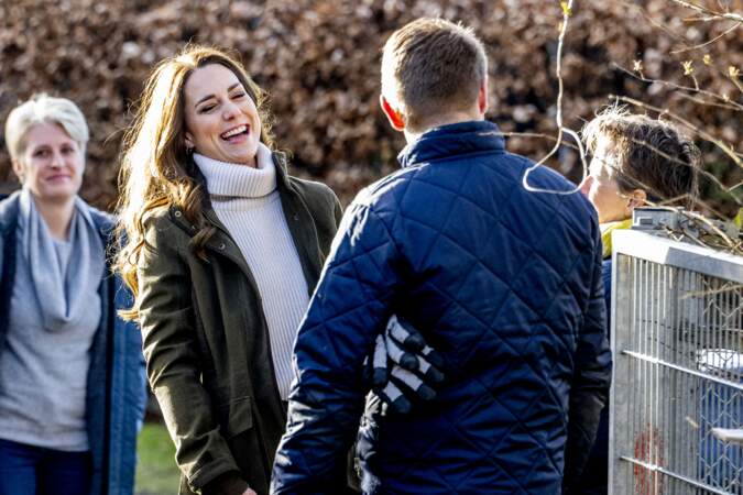 La duchesse de Cambridge, Kate Middleton, durant sa visite au Centre de la Fondation royale pour la petite enfance lors de son voyage au Danemark, le 23 février 2022.