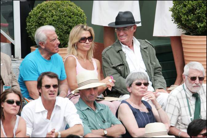 Natty et Jean-Paul Belmondo, à Roland Garros, le 25 mai 2005