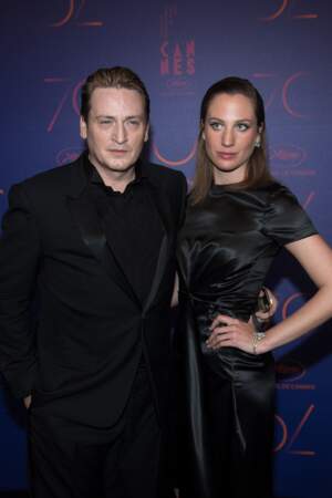 Benoît Magimel  et sa femme Margot Pelletier au  du dîner des 70 ans du Festival International du Film de Cannes en 2017