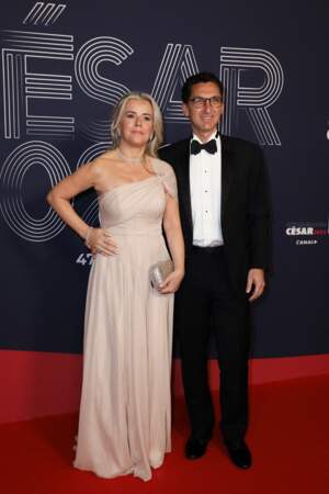 Maxime Saada et sa femme Sylvie sur le tapis rouge des César, le 25 février
