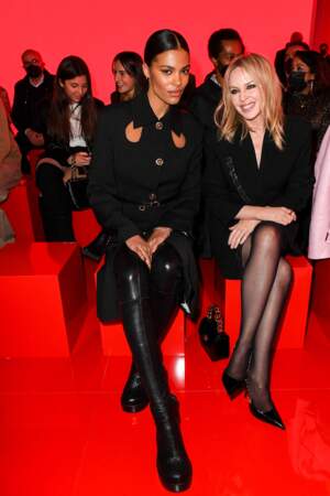 Tina Kunakey et Kylie Minogue à Milan