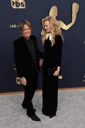 Nicole Kidman en robe Saint-Laurent Paris et chaussures Jimmy Choo avec son mari, Keith Urban