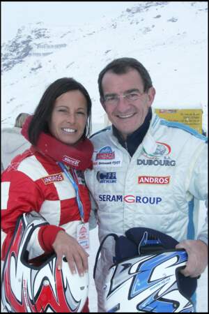 Jean-Pierre Pernaut et Nathalie Marquay à une compétition automobile en 2005