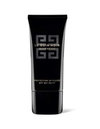 Le Soin Noir Protection UV Fluide SPF 50+ PA ++++, Givenchy, 115 €, en parfumeries et grands magasins 