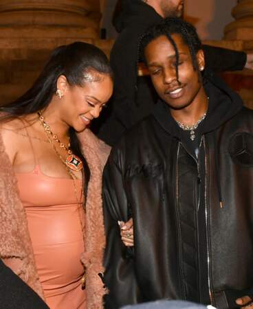 Rihanna (enceinte) et son compagnon Asap Rocky 