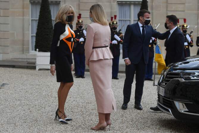 Olena Zelenska rencontre la Premiere dame française, Brigitte Macron en 2021