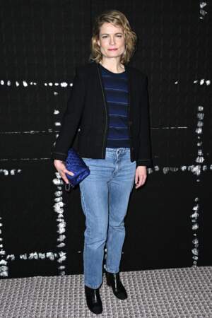 Sarah Biasini au défilé de mode Chanel automne-hiver 2022-2023 au Grand Palais Ephémère à Paris le 8 mars 2022.