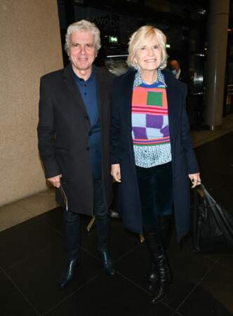 Claude Sérillon et sa compagne Catherine Ceylac - Vernissage de l'exposition Jean Gabin à l'Espace Landowski / Musée des Années 30 à Boulogne-Billancourt le 8 mars 2022. 