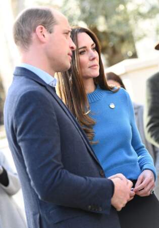 Le couple princier, le prince William et Kate Middleton à Londres le 9 mars 2022.