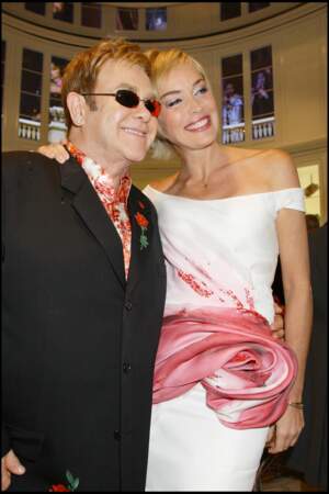 Sharon Stone et son ami Elton John en 2007