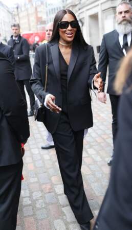 Naomi Campbell au "Burberry Fashion Showcase" à Londres, le 11 mars 2022.