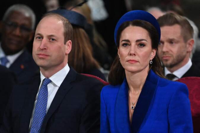 Kate Midlleton et le prince William assortis, ont attiré tous les regards lors de la cérémonie du Commonwealth le 15 mars 2022. 