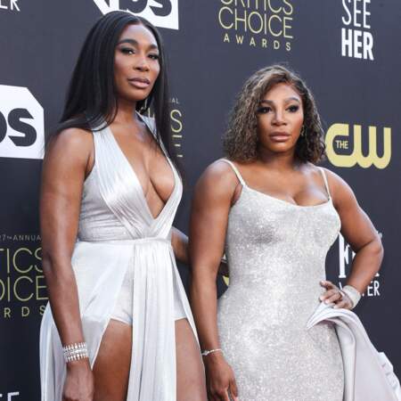 Venus Williams, Serena Williams ont détaché leur crinières aux  Critics Choice Awards à Los Angeles le 13 mars 2022.