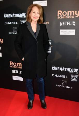 Nathalie Baye au vernissage de l'exposition Romy Schneider à La Cinémathèque à Paris, le 14 mars 2022.