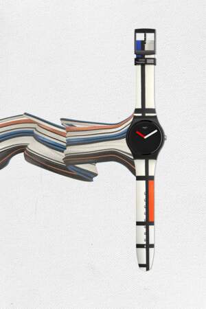 Red, blue and white by Piet Mondrian, The Watch, Swatch X Centre Pompidou, 80€ pour les modèles 34mm et 100€ pour les modèles 41mm