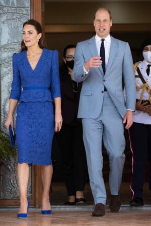  Kate Middleton et William rayonnants au Belize pour le top départ de leur tournée aux Caraïbes, samedi 19 mars 