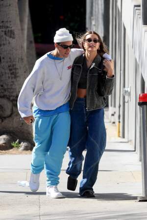 Justin Bieber et sa femme Hailey Baldwin Bieber en mars 2022