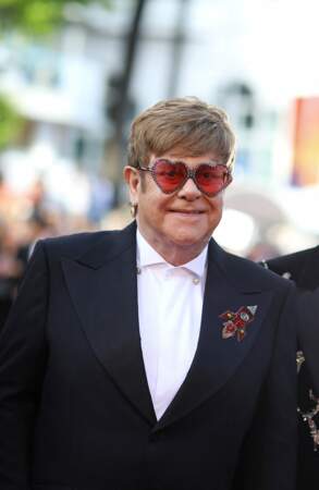 Elton John à la projection du film "Rocketman" à Cannes, en 2019