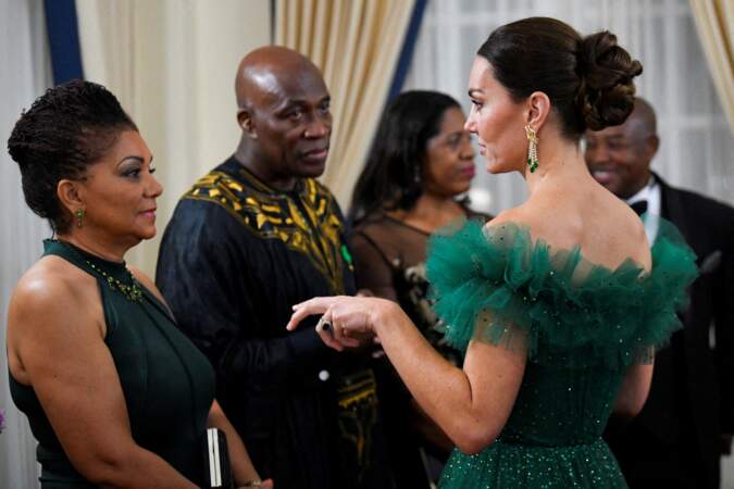 Kate Middleton est somptueuse à l'occasion de son voyage officiel en Jamaïque. Le 23 mars 2022.