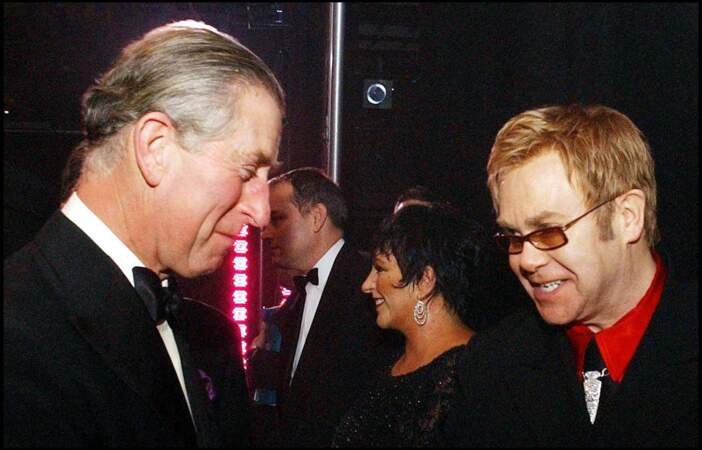 Elton John et le prince Charles à la royal Variety Performance