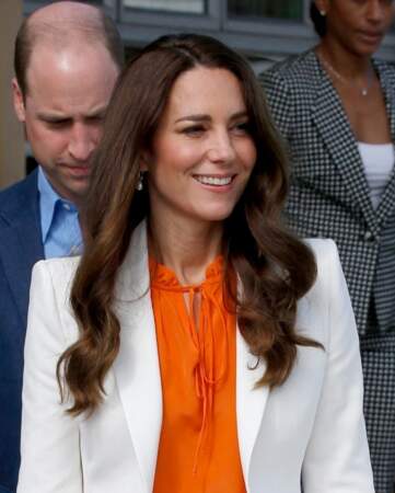 Kate Middleton est sublime avec ses cheveux parfaitement ondulés, le 23 mars 2022.