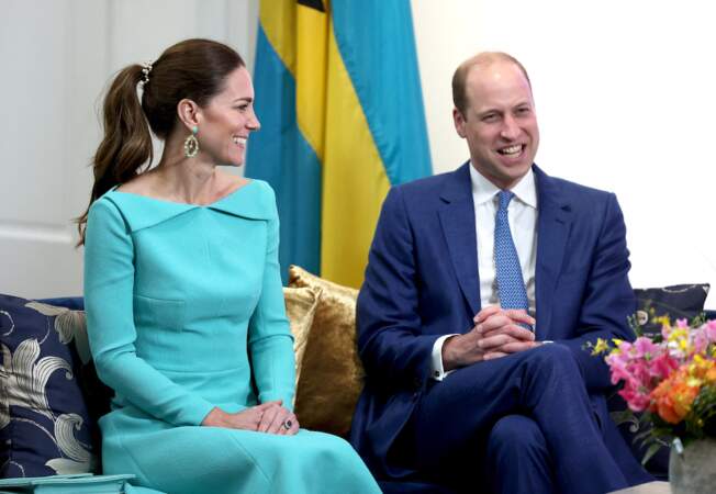 Kate Middleton et le prince William amoureux lors de leur voyage dans les Caraïbes le 24 mars