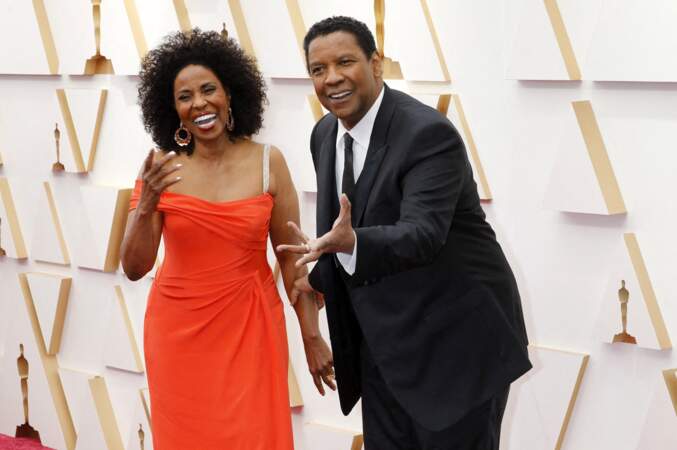 Pauletta Washington et Denzel Washington rayonnants aux Oscars,  le 27 mars 2022