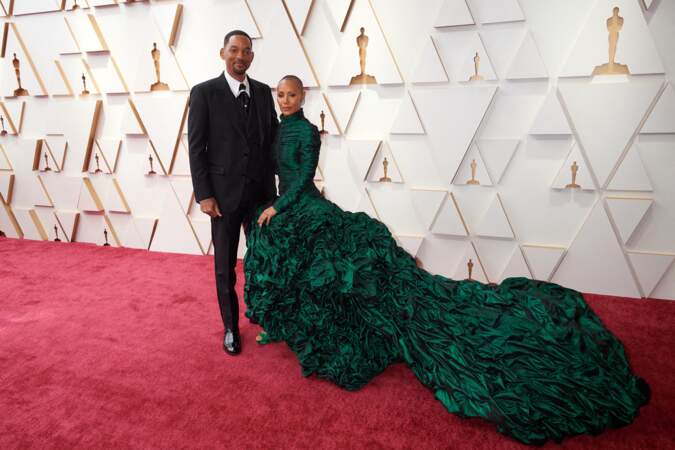 Will Smith et Jada Pinkett Smith canons pour leur apparition remarquée à la 94ème édition de la cérémonie des Oscars à Los Angeles, le 27 mars