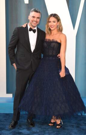 Jessica Alba en robe de bal avec son mari Cash Warren