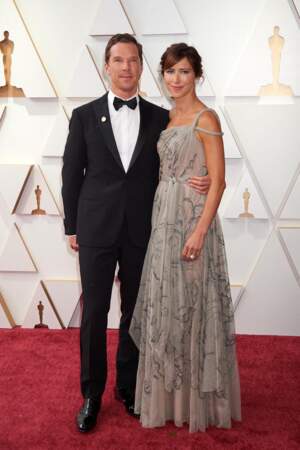 Benedict Cumberbatch, Sophie Hunter au photocall de la 94ème édition de la cérémonie des Oscars à Los Angeles, le 27 mars 