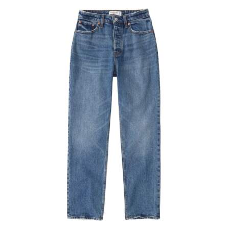 Jean dad taille haute, Abercrombie & Fitch, 95€ 