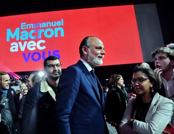 L'ancien Premier ministre Edouard Phillipe au meeting d'Emmanuel Macron, à Paris, le 2 avril.