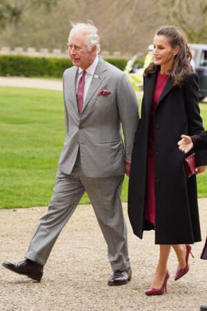 Les retrouvailles entre le prince de Galles et la reine d'Espagne ont été chaleureuses, ce mardi 5 avril. 
