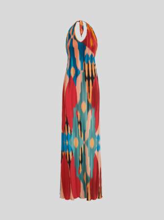 Robe longue en jersey viscose crêpe rehaussée de motifs multicolores style kaléidoscope, Etro, 1 095€