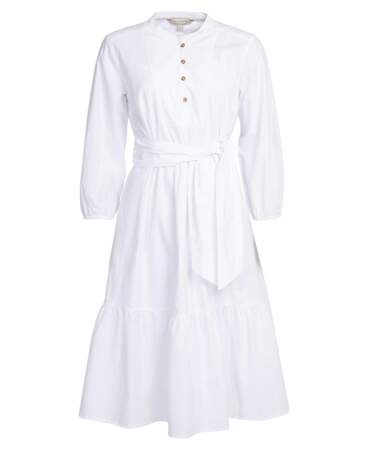 
Robe blanche ceinturée, Barbour, 160€