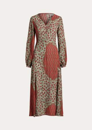 Maxi robe fleurie manches effet blousant, Polo Ralph Lauren, 499€