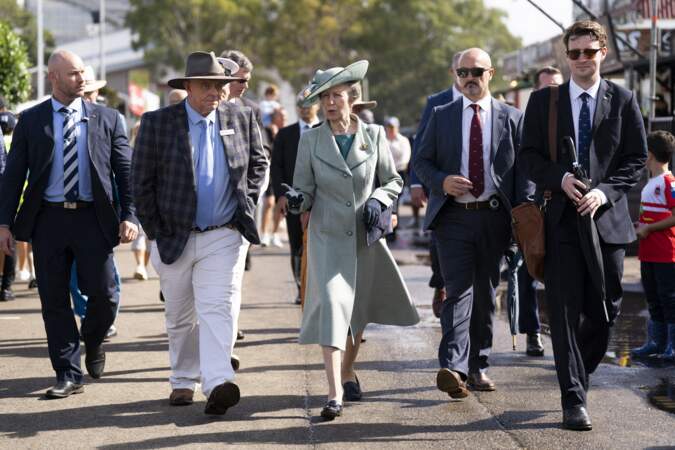 La princesse royale lors d'une visite pour ouvrir le Royal Agricultural Society of New South Wales Bicentennial Sydney Royal Easter Show à Sydney