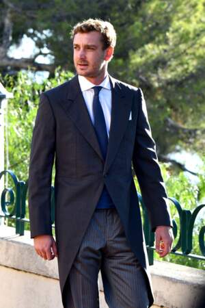 Pierre Casiraghi toujours très très élégant dans son costume même veste queue de pie à Monaco, le 19 novembre 2021.