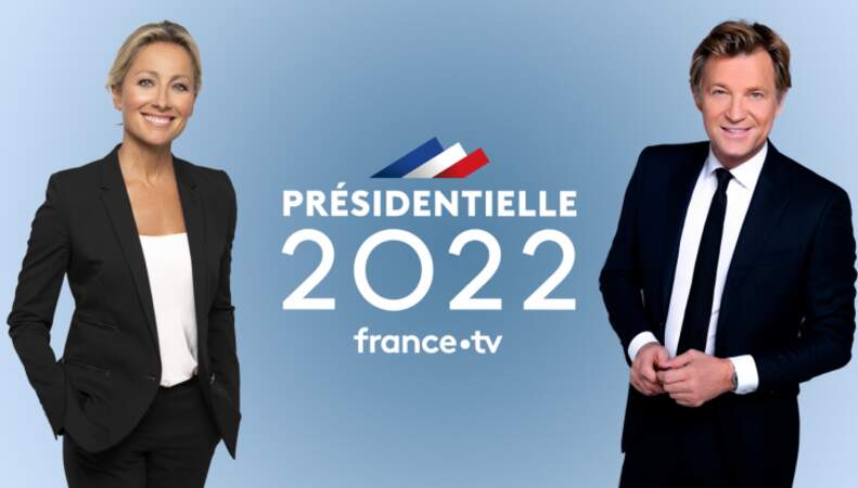 Anne-Sophie Lapix et Laurent Delahousse présentent les soirées de l'élection présidentielle 2022.