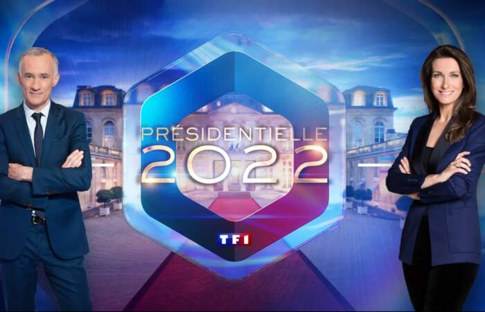 Patrick Poivre d'Arvor et Claire Chazal présentent les soirées de l'élection présidentielle 2022.