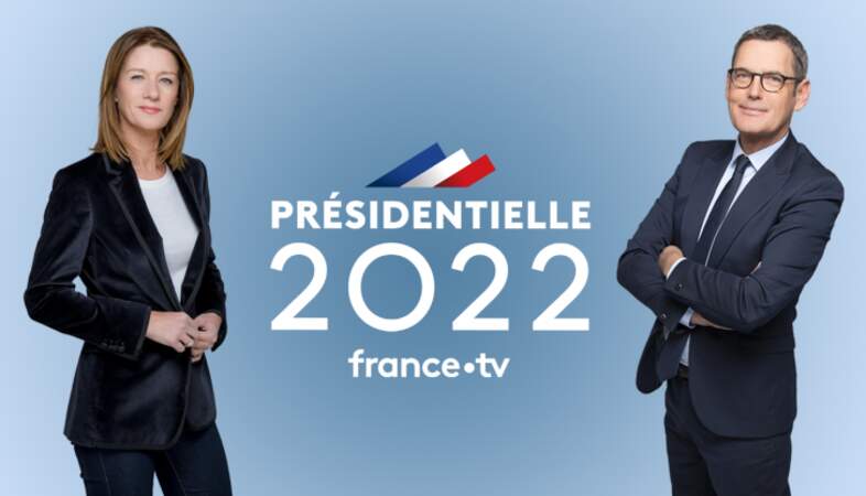 Carole Gaessler et Francis Letellier présentent les soirées de l'élection présidentielle 2022.