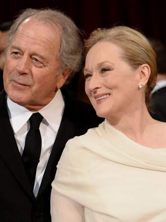 Meryl Streep et son mari Don Gummer lors de la 86ème cérémonie des Oscars à Hollywood, le 2 mars 2014. 
