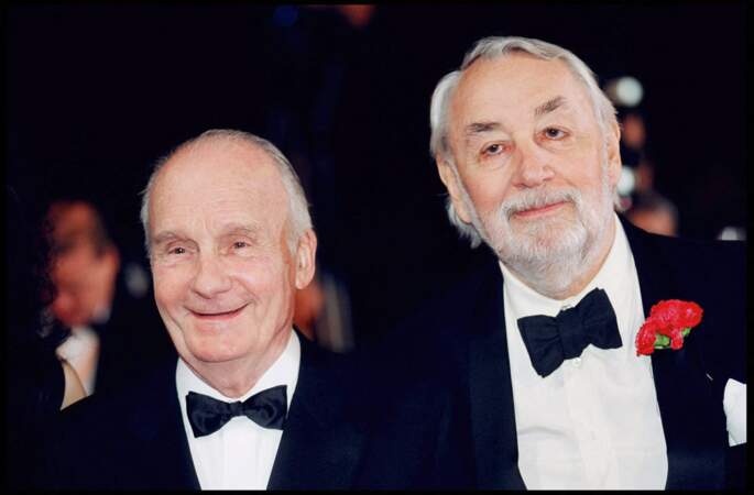 Michel Bouquet et Philippe Noiret au Festival de Cannes en 2003. 