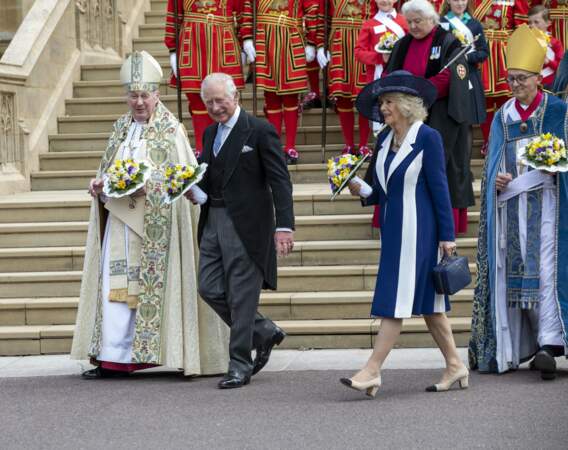 Le prince Charles remplace la reine Elizabeth II au traditionnel service religieux du Jeudi saint, le jeudi 14 avril 2022. 