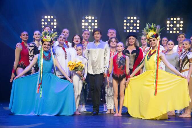 La princesse Stéphanie de Monaco a assisté, avec ses filles et ses neveux, à la représentation des élèves de l'école du cirque de Kiev, qui se produisait au Festival du cirque de Monte-Carlo, samedi 16 avril. 