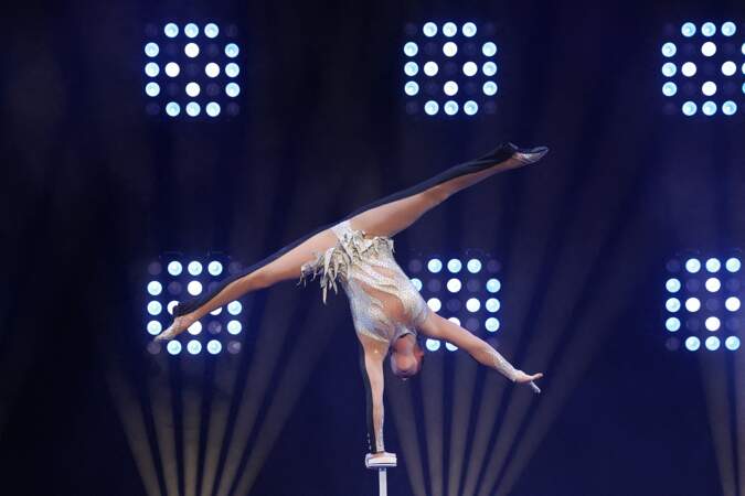 Les élèves de l'école du cirque de Kiev se sont produits sur la scène du Festival du cirque de Monte-Carlo, samedi 16 avril. 