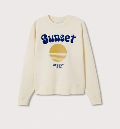 Sweat-shirt coton imprimé, Mango, 29,99€