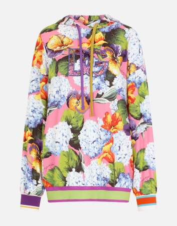 Sweat-shirt en cady  imprimé floral, Dolce & Gabbana, 895€